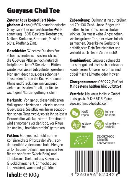 Guayusa Chai Tee - Würzige Energie aus der Natur - Image 3