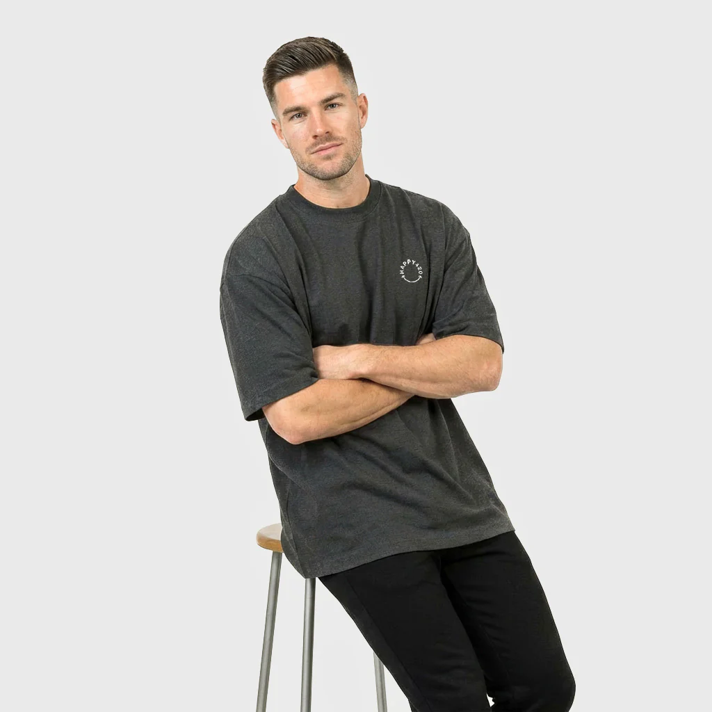 Happy Oversize Shirt - Washed Black - Image 2