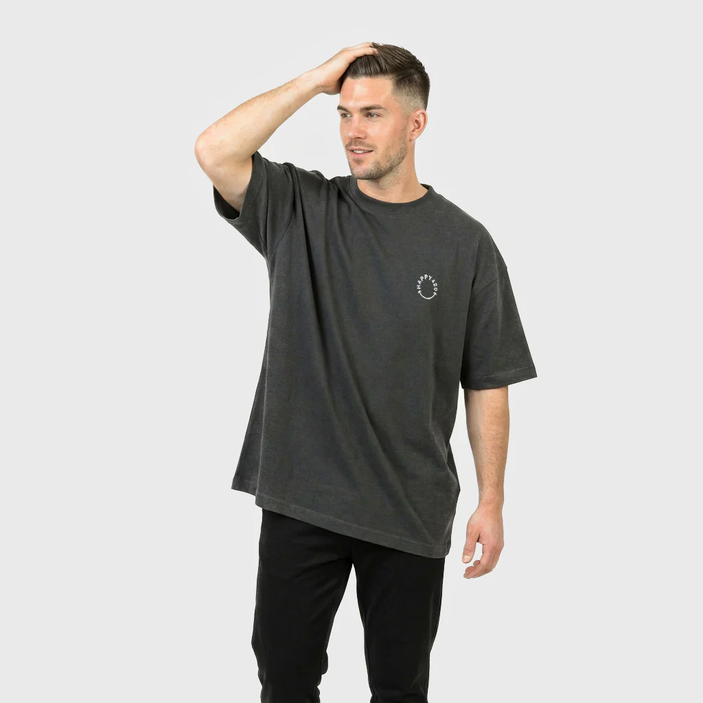 Happy Oversize Shirt - Washed Black - Image 3
