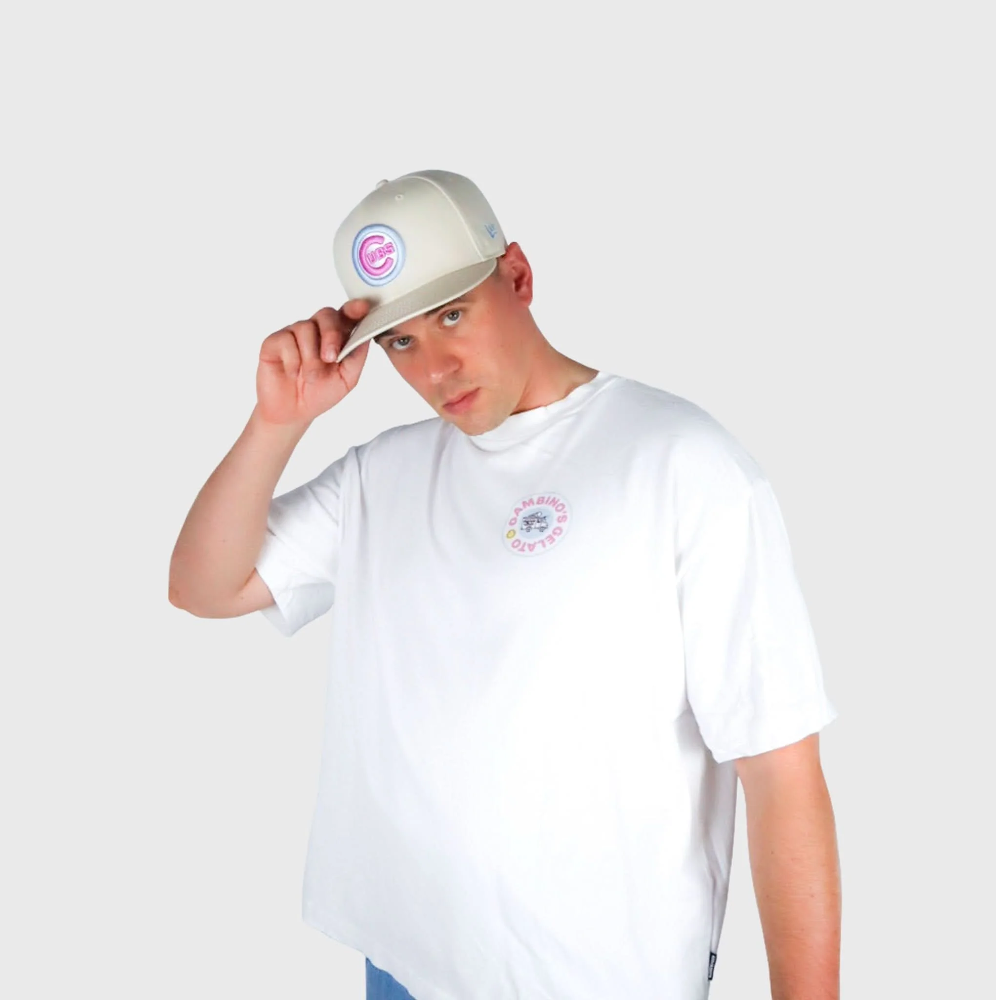 Oversize White T Collar Knit x Gambinos Gelato - Image 2