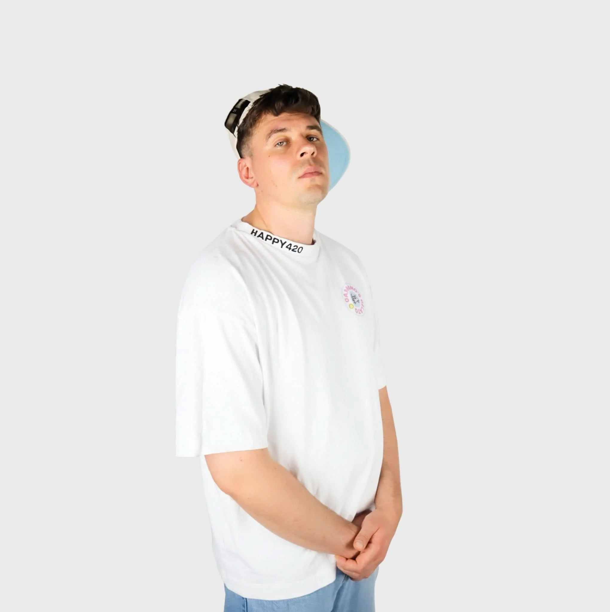 Oversize White T Collar Knit x Gambinos Gelato - Image 3